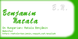 benjamin matala business card