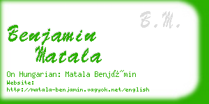 benjamin matala business card
